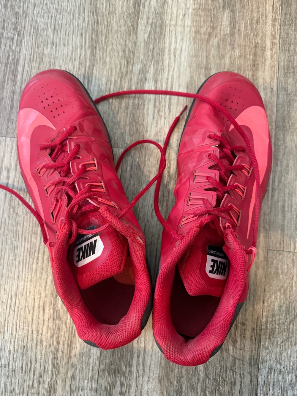 Nike Red Lunar Ballistec Rafa Nadal Premium Mens Tennis Shoes Sneakers